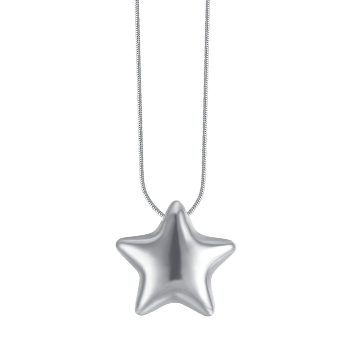 COLLANA DONNA IN ACCIAIO CON STELLA PIENA