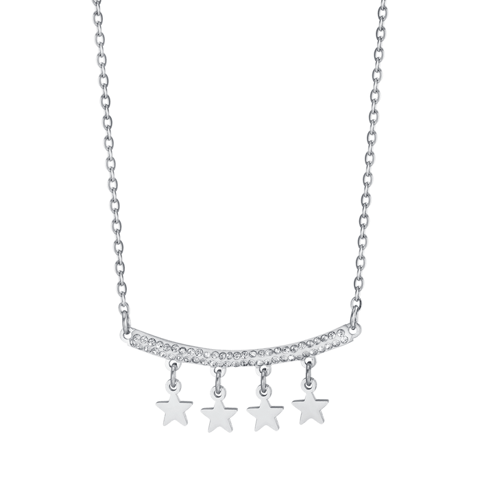 COLLANA DONNA IN ACCIAIO CON CIONDOLI STELLE