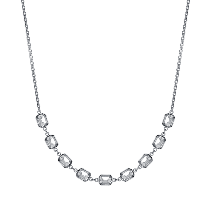 COLLANA DONNA IN ACCIAIO CON CRISTALLI BIANCHI