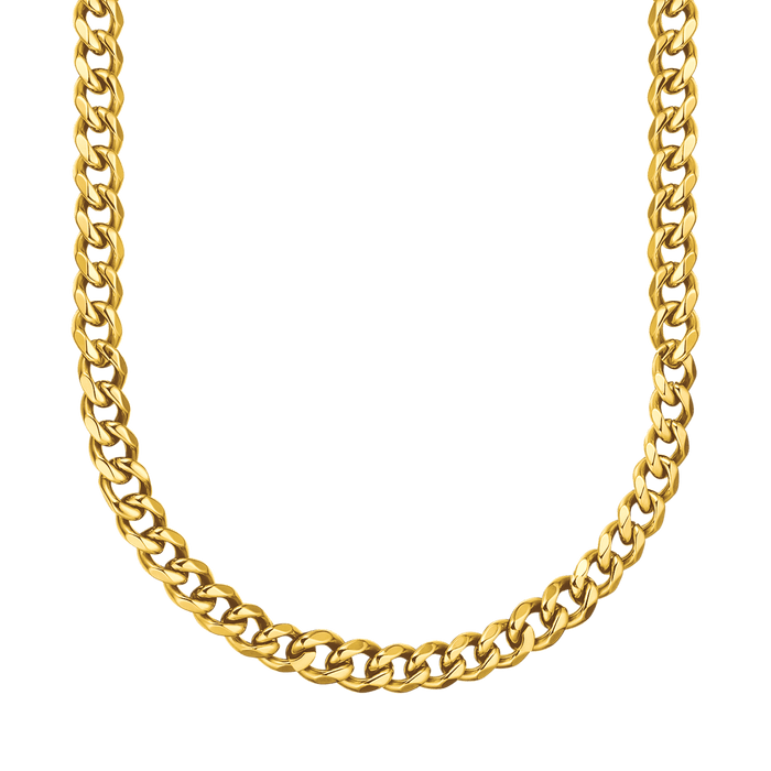 UNISEX STEEL NECKLACE WITH 9 MM CHAIN ​​LINK