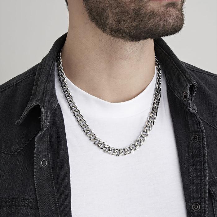 UNISEX STEEL NECKLACE WITH 11 MM CHAIN ​​LINK