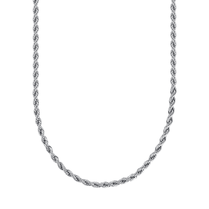 UNISEX TORCHON NECKLACE IN STEEL 4 MM