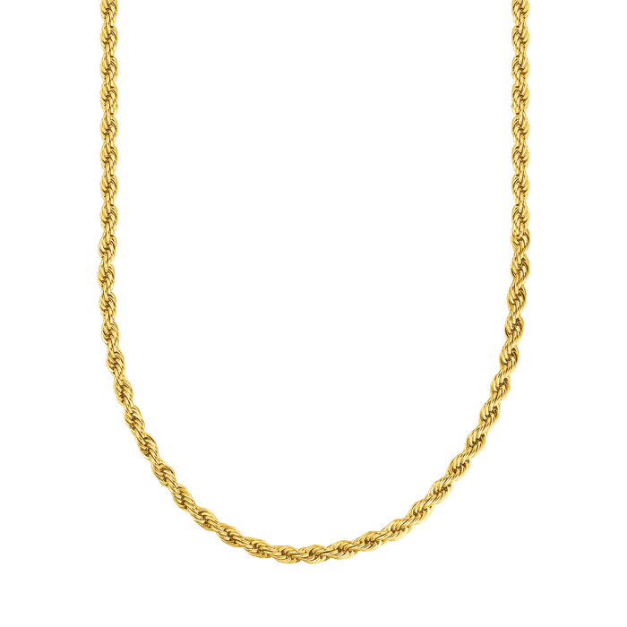 UNISEX TORCHON NECKLACE IN STEEL 4 MM