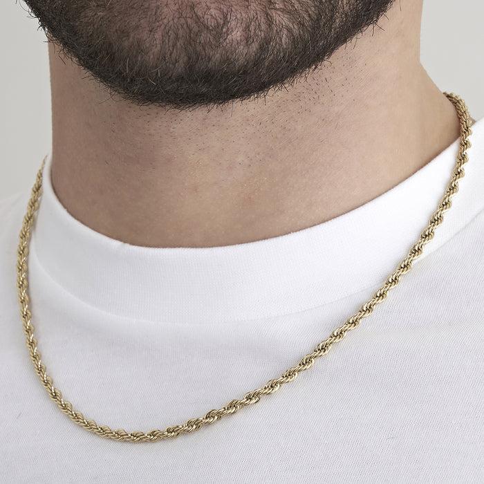 UNISEX TORCHON NECKLACE IN STEEL 4 MM