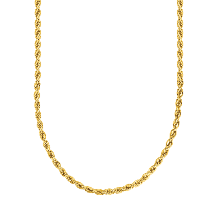 UNISEX TORCHON NECKLACE IN STEEL 4 MM