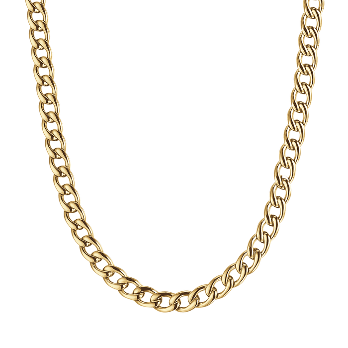 COLLANA UOMO IN ACCIAIO CON MAGLIA GROUMETTE 7 MM