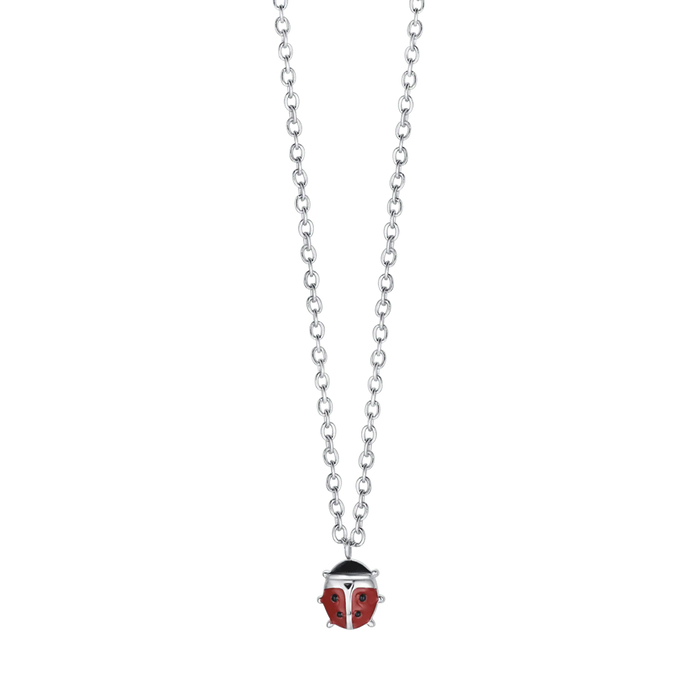 COLLANA BAMBINA IN ACCIAIO CON COCCINELLA