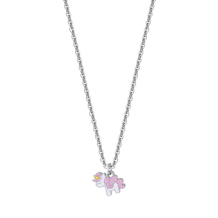COLLANA BAMBINA IN ACCIAIO CON UNICORNO