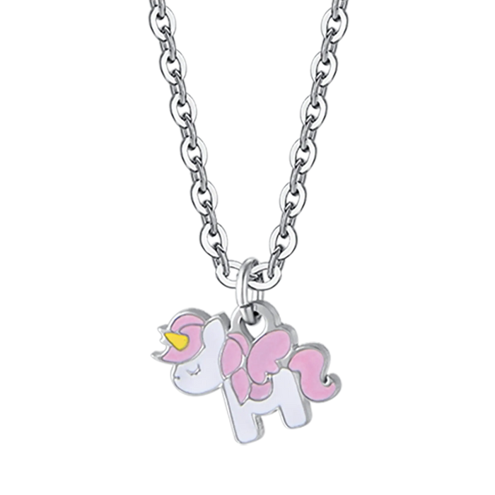 GIRL'S STEEL UNICORN NECKLACE