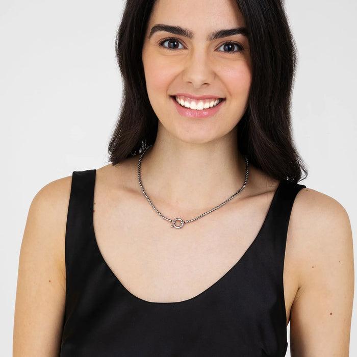 COLLANA DONNA IN ACCIAIO CON MOSCHETTONE