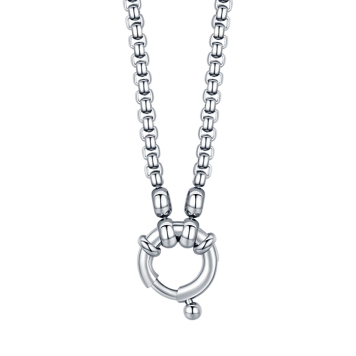 COLLANA DONNA IN ACCIAIO CON MOSCHETTONE