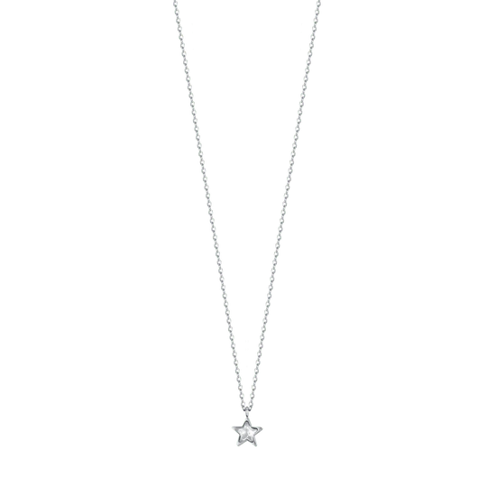 COLLANA DONNA IN ACCIAIO CON STELLA PUNTO LUCE BIANCO