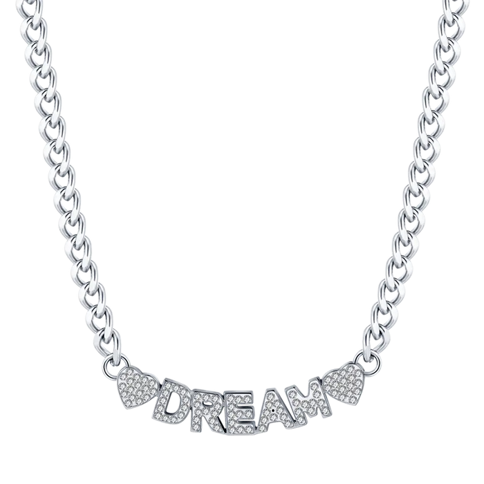 COLLANA DONNA IN ACCIAIO DREAM CON CRISTALLI BIANCHI