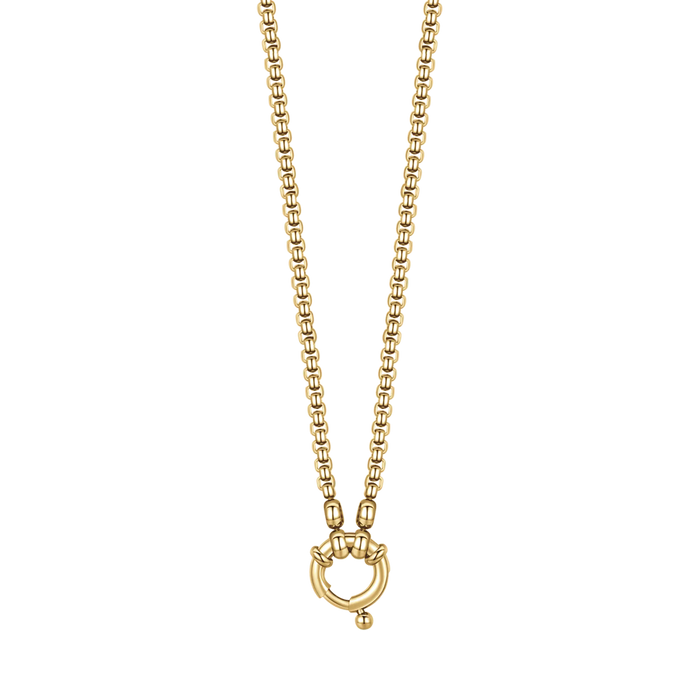 COLLANA DONNA IN ACCIAIO IP GOLD CON MOSCHETTONE