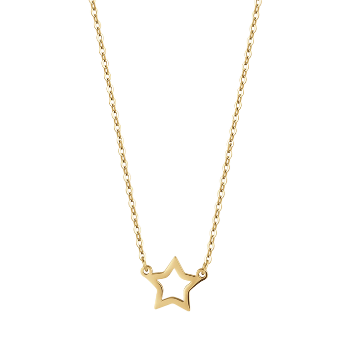 COLLANA DONNA IN ACCIAIO IP GOLD CON STELLA GOLD