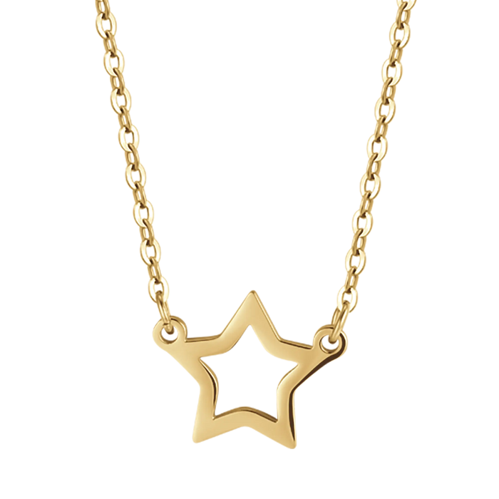 COLLANA DONNA IN ACCIAIO IP GOLD CON STELLA GOLD