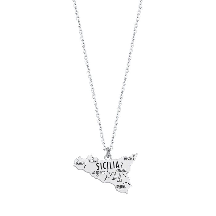 COLLANA DONNA IN ACCIAIO SICILIA