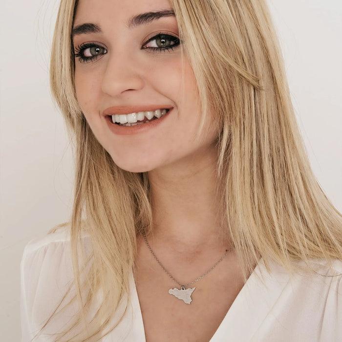 COLLIER FEMME EN ACIER SICILE