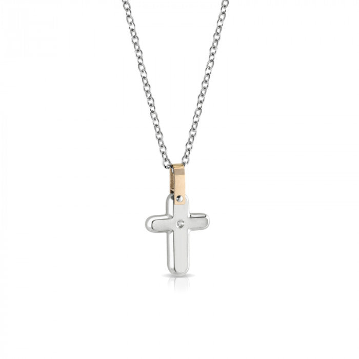 Collier ras du cou avec pendentif croix br 0,01