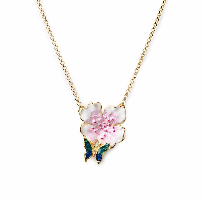 Collana Farfalla/Fiore di Pesco