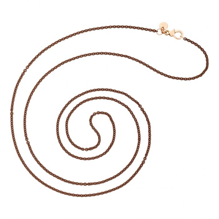 COLLANA IN ARGENTO COLOR MARRONE