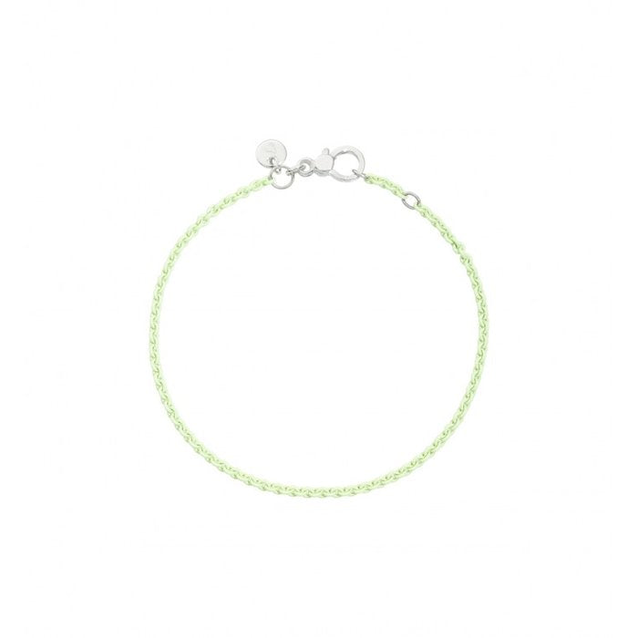 BRACCIALE IN ARGENTO VERDE PASTELLO