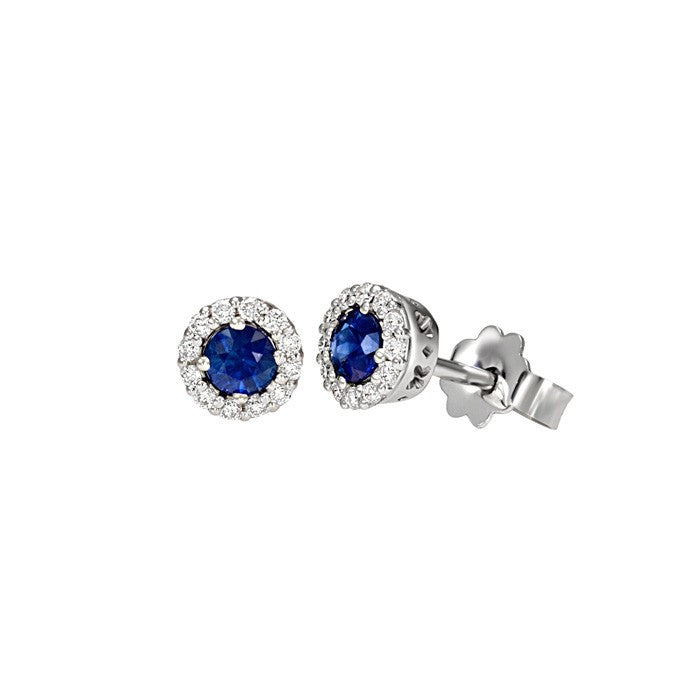 Boucles d'oreilles en saphir et primevère
