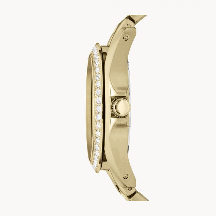 Riley Multifunction Gold Stainless Steel Watch