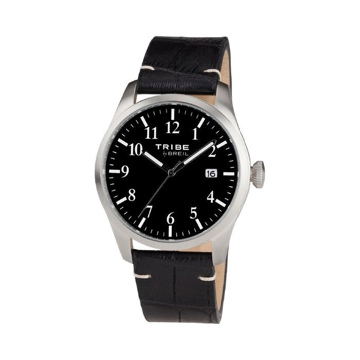CLASSIC ELEGANCE WATCH WITH BLACK DIAL AND WHITE INDEXES
