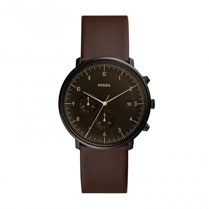 Cronografo Chase Timer con cinturino in pelle color whisky - gioielleriaperdichizzi.it