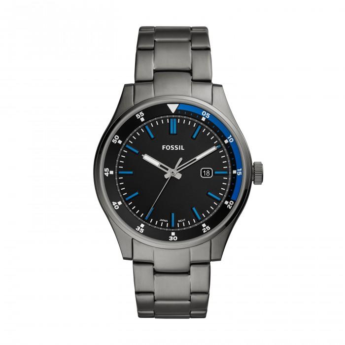 Orologio Belmar a tre sfere con datario e bracciale in acciaio grigio fumo - gioielleriaperdichizzi.it