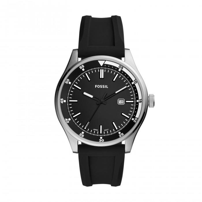 Orologio Belmar a tre sfere con datario e cinturino in silicone nero - gioielleriaperdichizzi.it