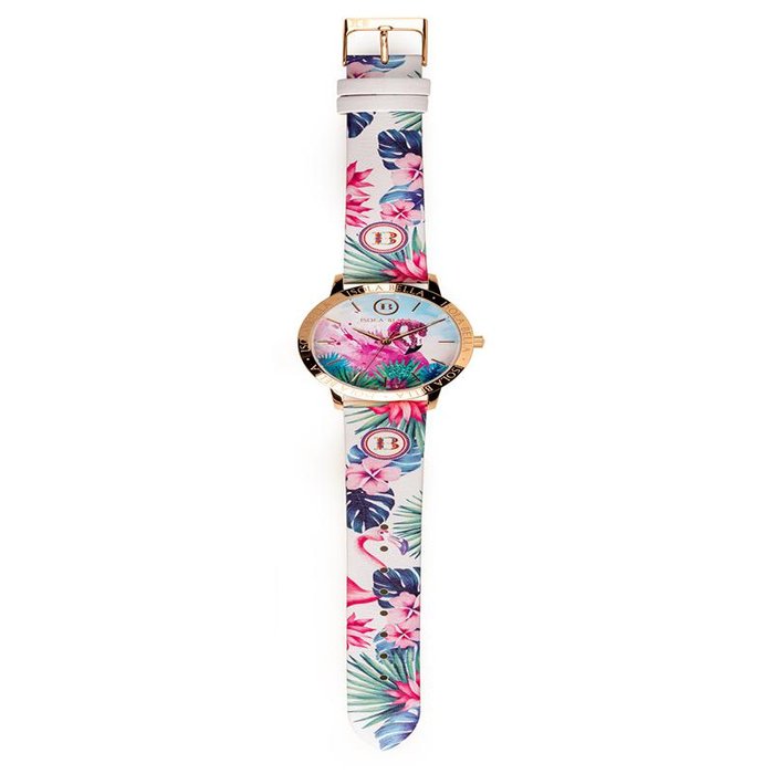 Horloge Flamant Rose