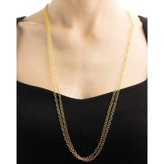 Collana Doppio Filo Dorata