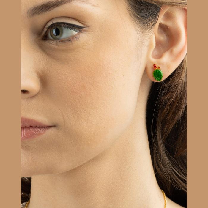 Boucles d'oreilles mini-pelle à figues de Barbarie