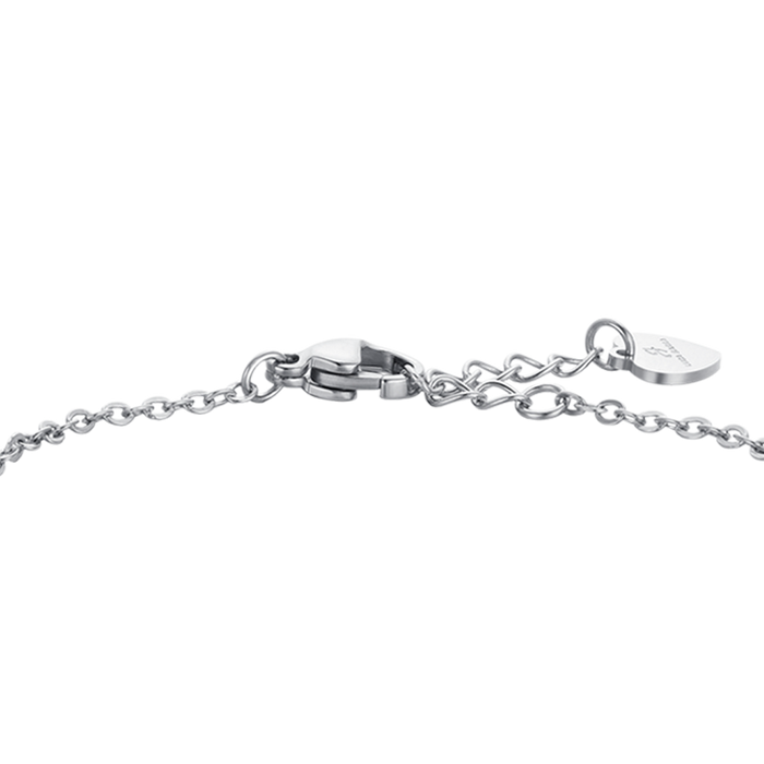 GIRL'S BRACELET IN STEEL WITH HEARTS AND PLATE