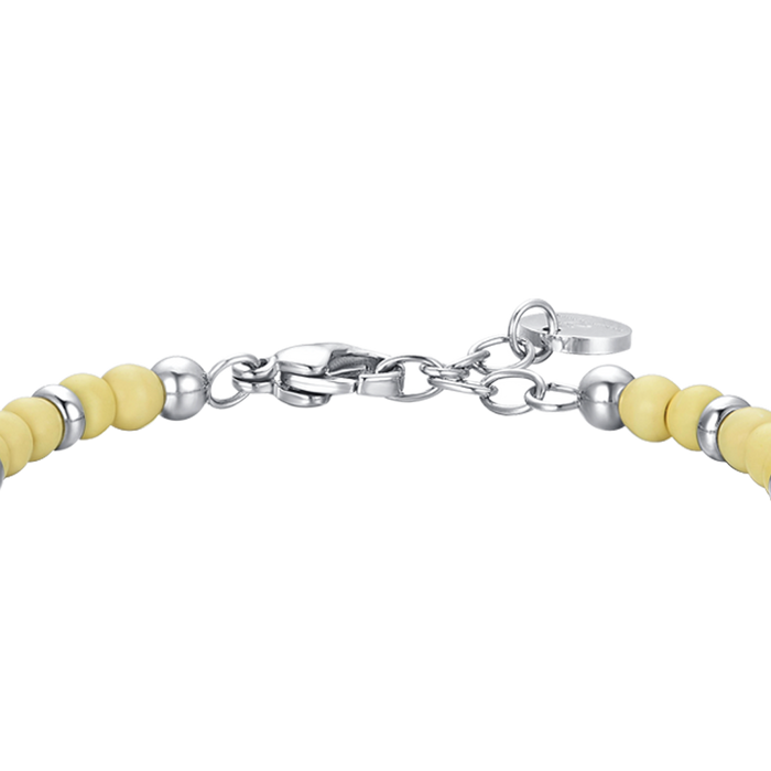 BRACCIALE BAMBINO IN ACCIAIO TIMONE CON PIETRE GIALLE