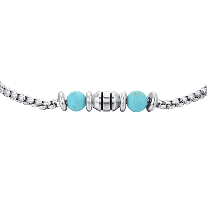 BRACCIALE BAMBINO IN ACCIAIO PIETRE TURCHESI