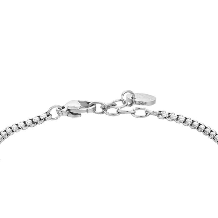 BRACCIALE BAMBINO IN ACCIAIO PIETRE NERE