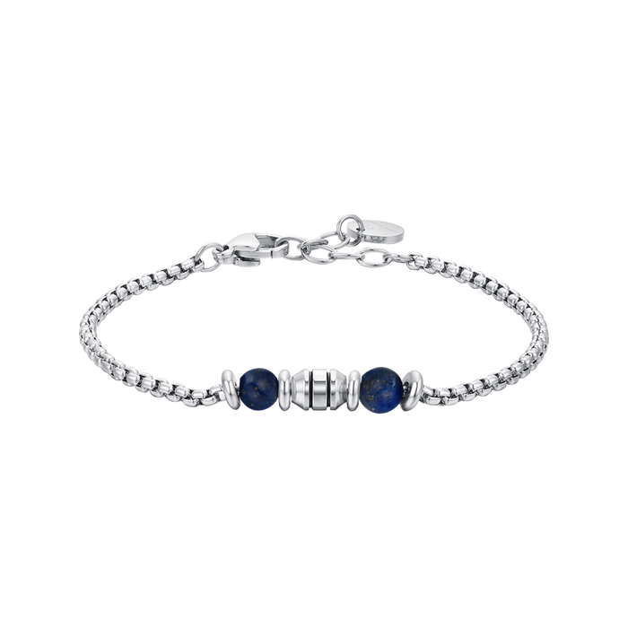 BRACCIALE BAMBINO IN ACCIAIO PIETRE BLU