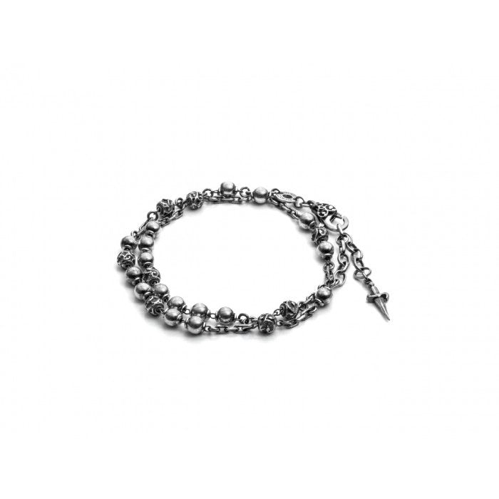 Bracelet double rond à pois