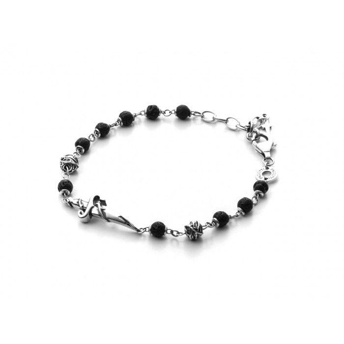 Bracelet épée en pierres noires