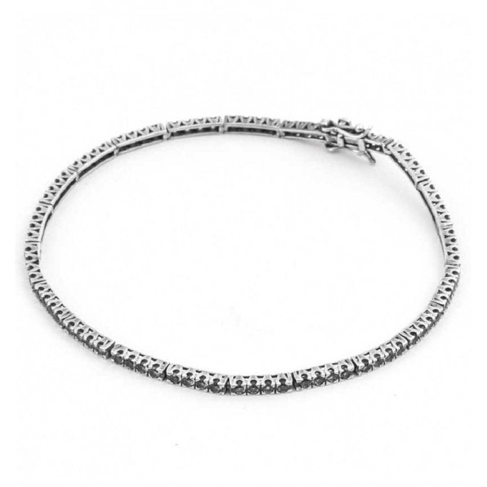 Bracciale tennis con zirconi neri