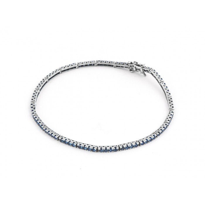 Bracciale tennis con zirconi blu