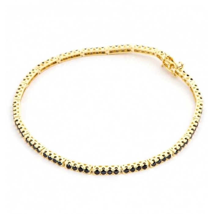 Bracciale tennis con zirconi neri