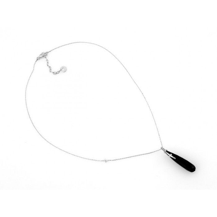 Collier ras du cou avec pendentif en onyx