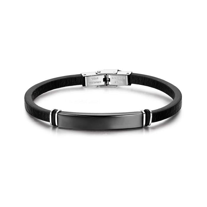 Steel and leather bracelet and IP gun