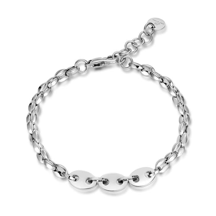 Bracciale In Acciaio Con Elementi In Acciaio