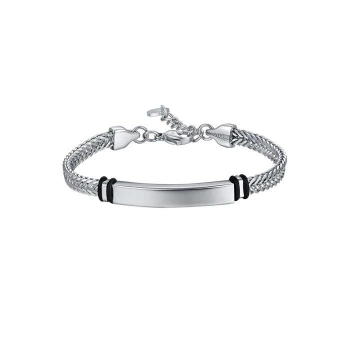 Bracelet en acier avec éléments en acier noir