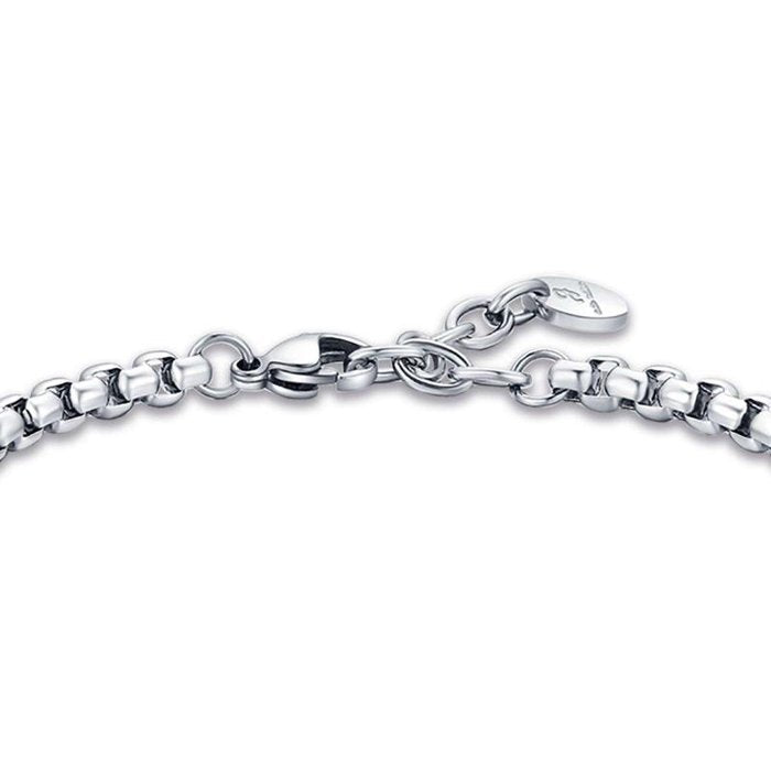 Bracciale in acciaio con croce ip nero